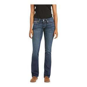 Ariat Ladies Mid Rise Ivy Straight Leg Jeans In Dresden